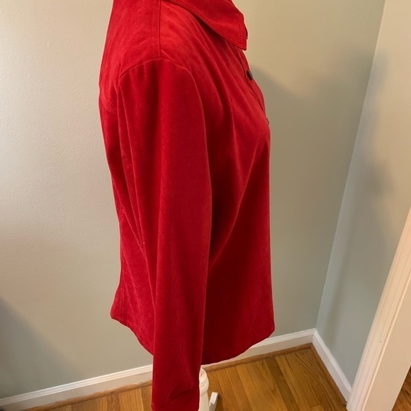 Talbots Ultra suede red light jacket, size M - Picture 3 of 7